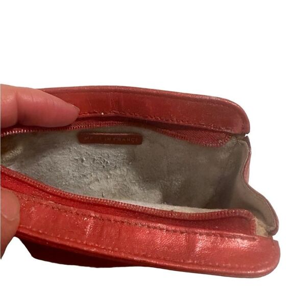 Chanel mini red leather pouch - Picture 5 of 14
